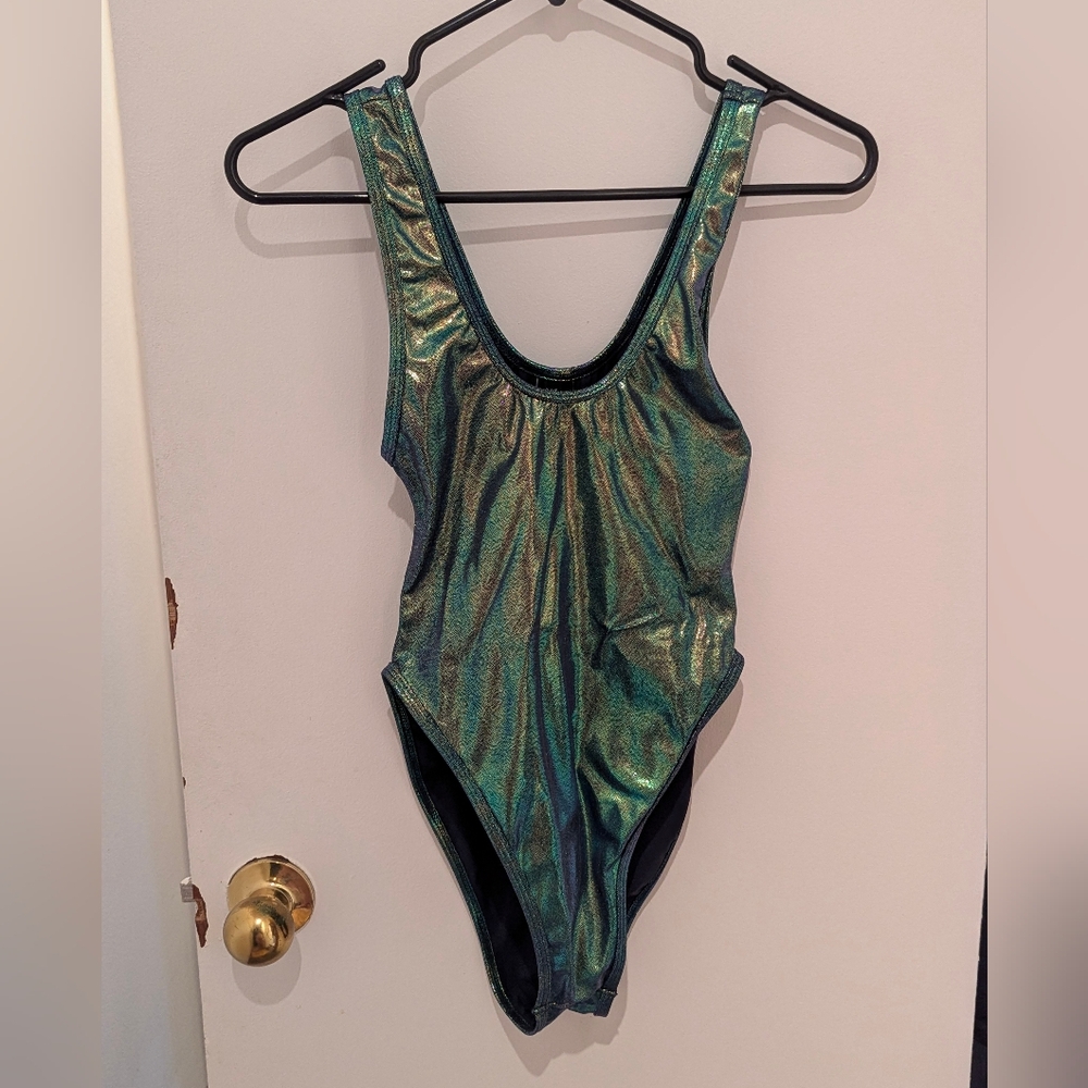 Metallic Green Bodysuit